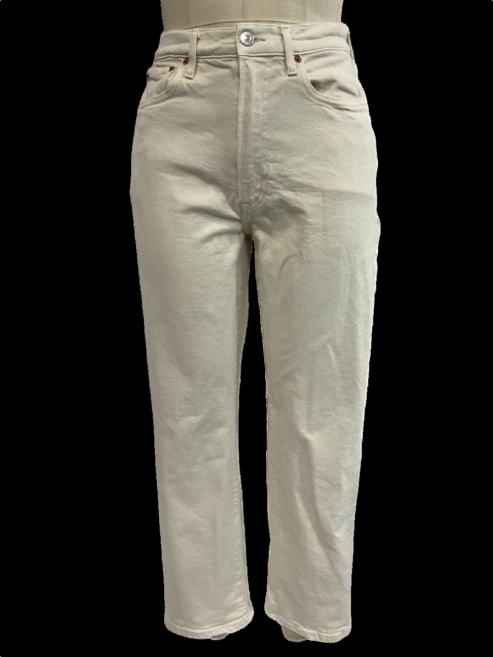 Buck Mason Classic Cream Rider Denim Jeans Size 27